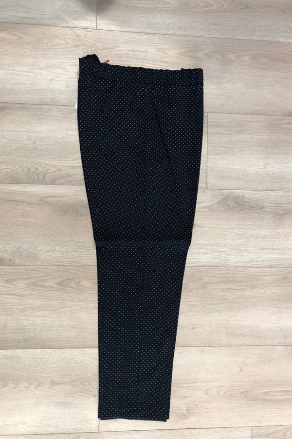 Pantalone David nero a pois