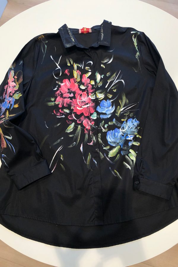 Camicia Agata dipinta nera