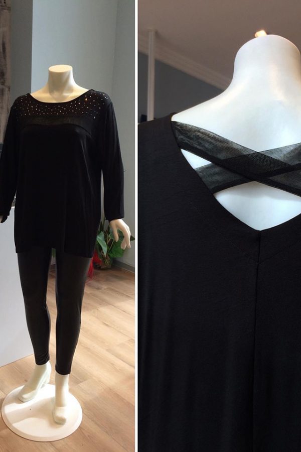 Maglia Paula con intreccio in tulle