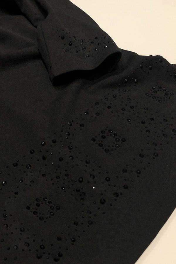 Abito Anna nero dettaglio strass